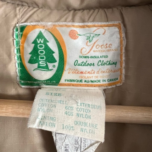 Vintage Woods Goose Brand Outdoor Clothing Feather Down Vest - Picture 3 of 7